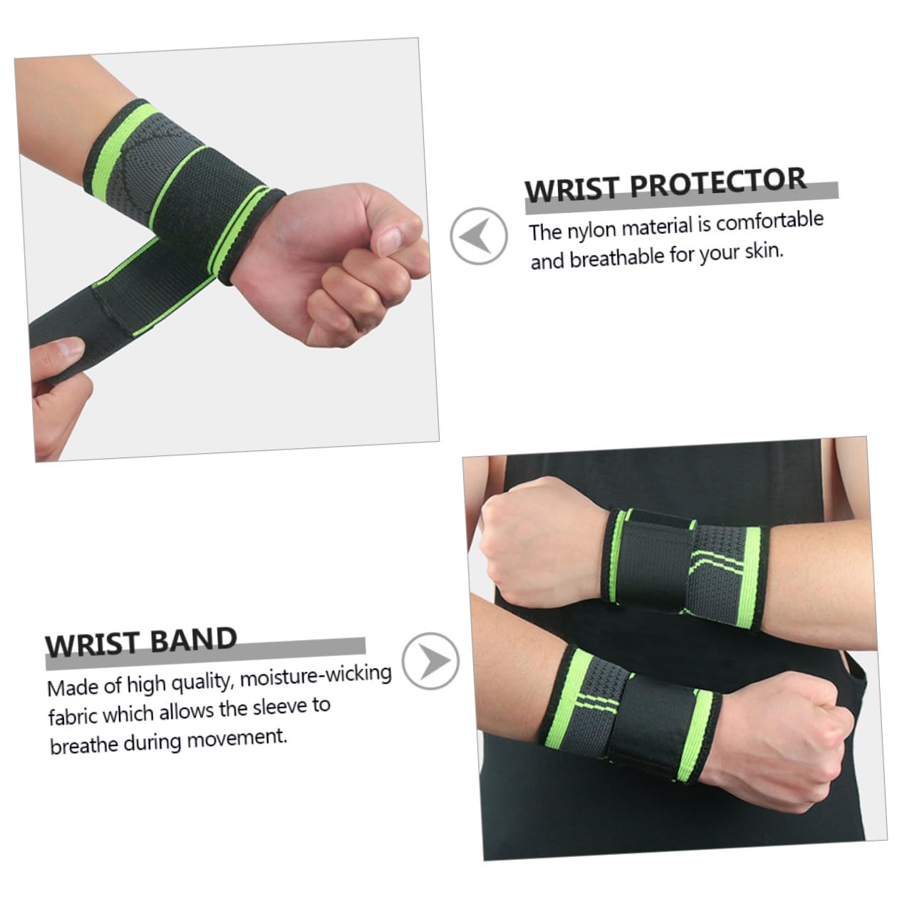 Ipetboom Protective Wrist Wrap for Carpal Tunnel Wrist Support Brace Compression Wrist Band for Workout Gym Outdoor Activities