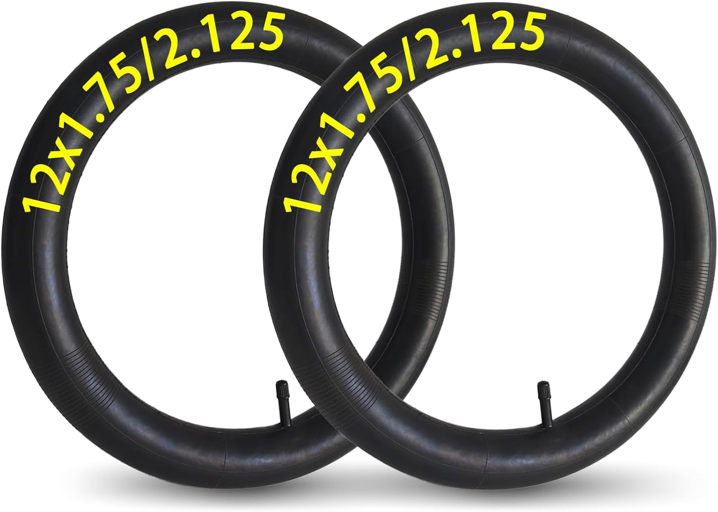 2-Pack Bike Tubes 12x1.75/1.95/2.125 Inner Tube 12 x 1.75 12 x 1.95 12x2.125 Bike Tire Tube