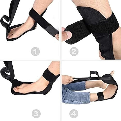 Izzila Stretching Strap with Loops and Detachable Foot – Adjustable Yoga Strap for Flexibility, Calf & Hamstring Stretcher,For Body Flex Stretching, Improve Strength