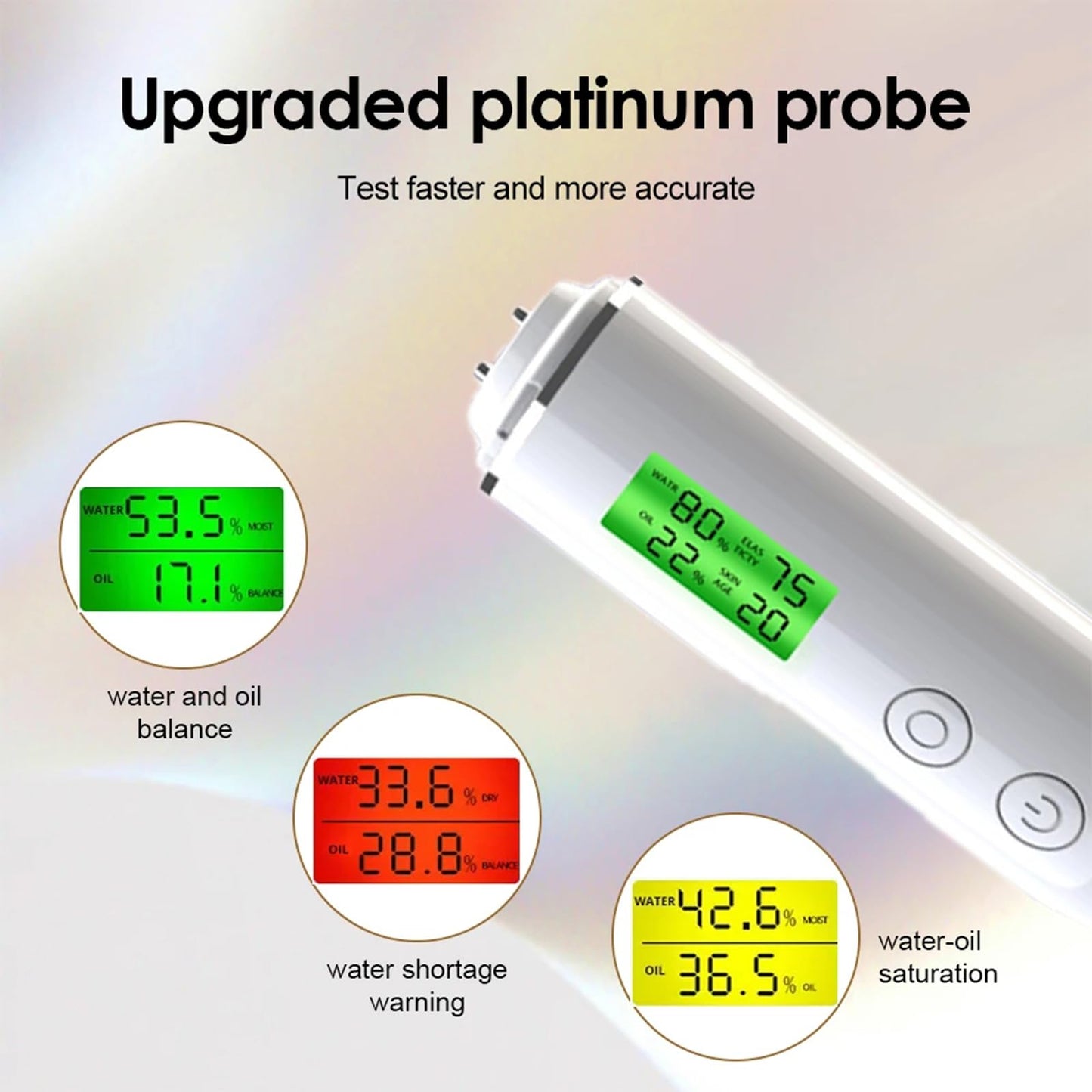 Hydration Monitor,Corneometer Skin Hydration Meter,Skin Analysis Machine Professional,Multifunctional Hydration Test and Tracking Device for Skincare with LCD,Skin Hydration Tester