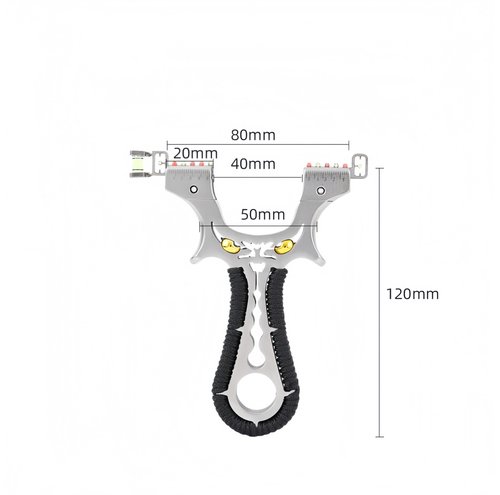 UPJOGSMH Slingshot, Professional Metal Hunting Slingshot Set, Including 100 Clay Bullets + Carrying Bag + 1.5mm Strong Rubber Band, High-Speed and Precise Catapult, Outdoor Survival Hunting Tools