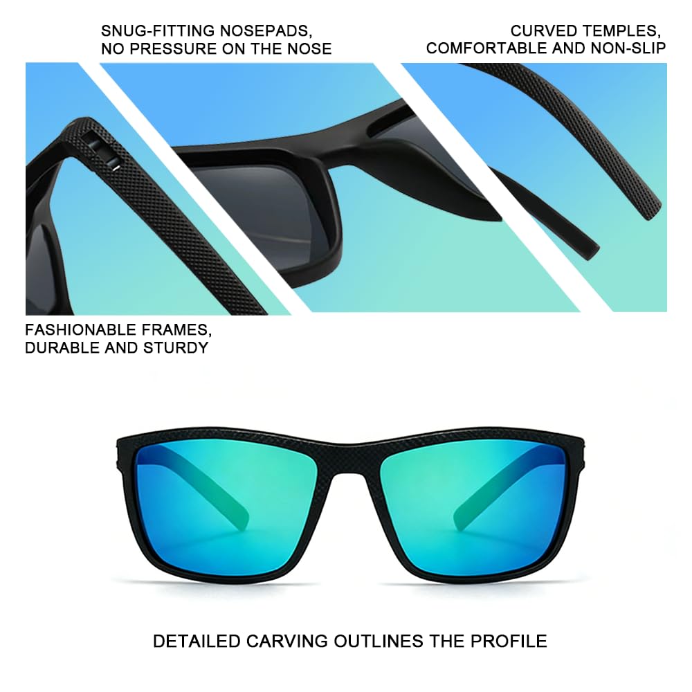 Pttlomlhj Professional Golf Sunglasses with Polarized UV400 Lenses,Lightweight Sunglasses with UV Protection for Golfer, Golf Sunglasses for Men and Women,Golf Accessories