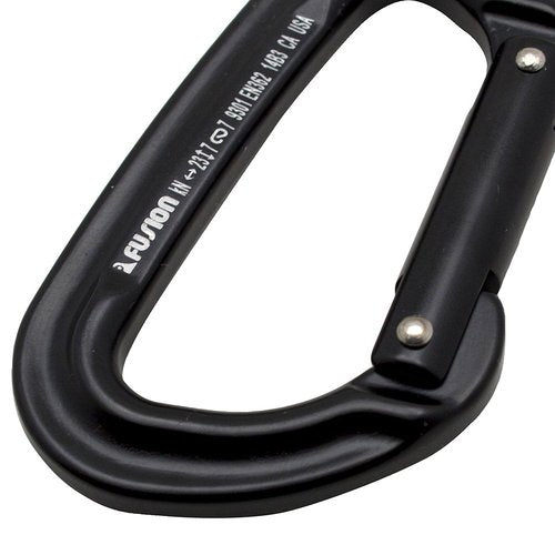 Quickdraw Set with Wire Gate Carabiner, 6-Pack, 11cm, Orange/Black
