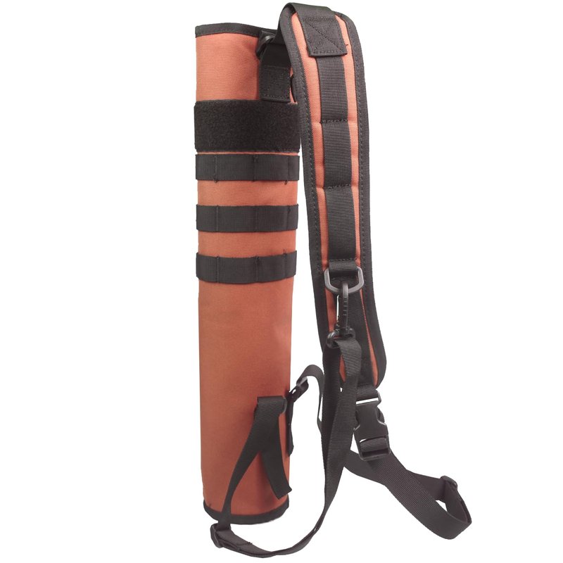 KRATARC Archery Lightweight Back Arrow Quiver Dual Use Foldable Compact Hip Arrows Bag with Molle System Hanged for Target Shooting (Orange, Hold 18~24 arrows