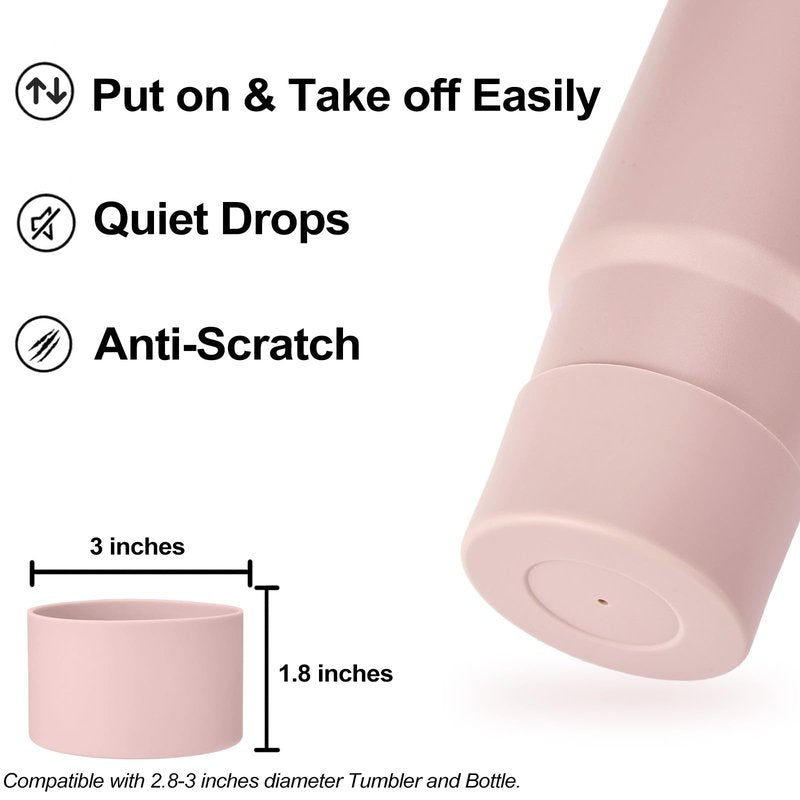 HYZ 8 Piece Accessories for Stanley Cup, Silicone Spill Proof Stopper Set and Protective Boot Including Straw Cover Cap for Stanley H2.0 20oz 30oz 40oz Tumbler, Pink Dusk