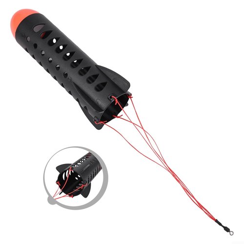 Enhanced Fishing with Pellet Bait Thrower and Large Rocket Spod Bomb for Carp (L)