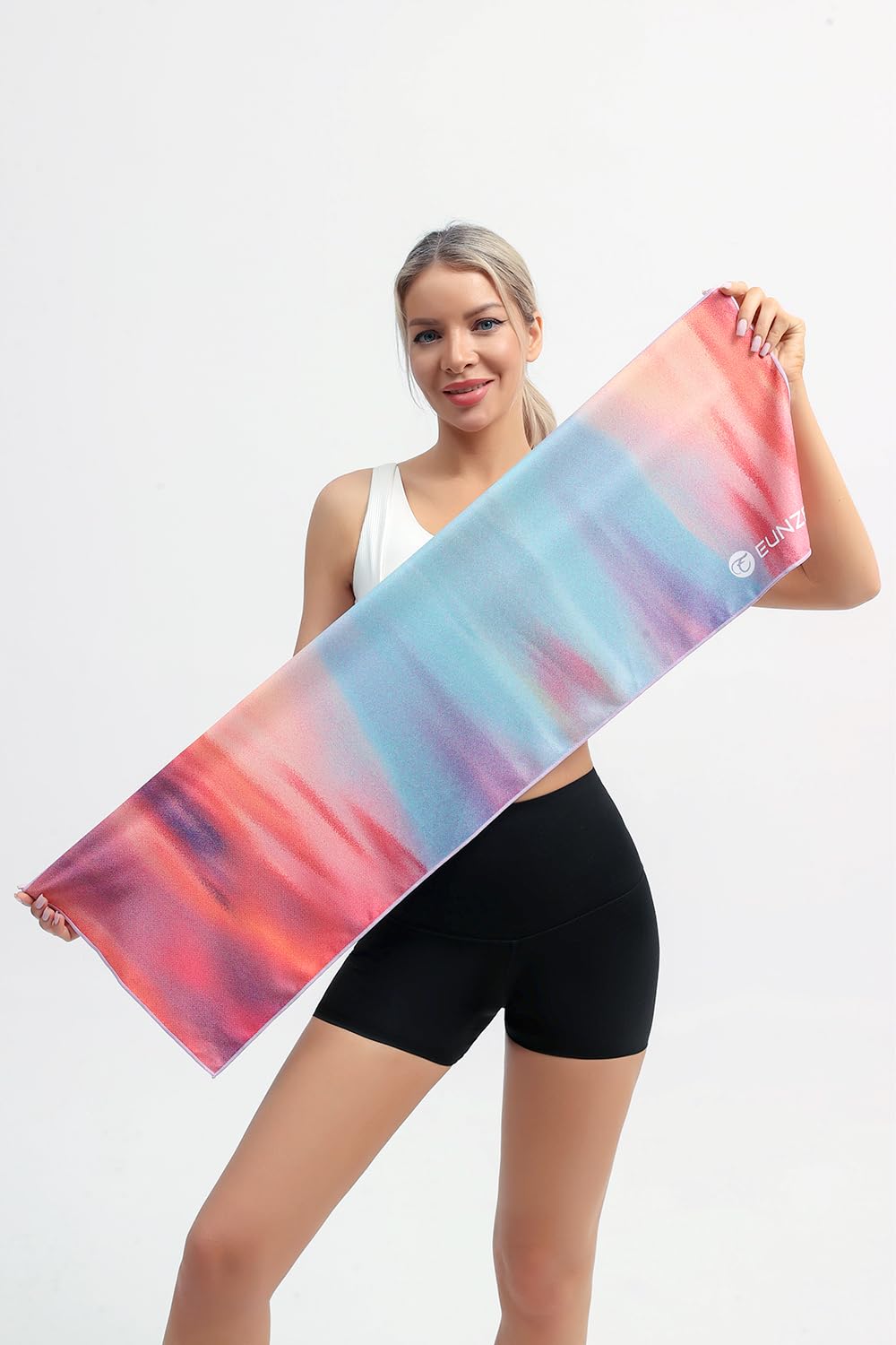 2 Pack Cooling Towel, Ice Towel for Neck, Soft Microfiber Chilly Towel Stay Cool for Sports, Yoga, Running, Gym, Workout, Biking, Camping & Outdoor Activities 40"x12", Sunset& Azure Wash