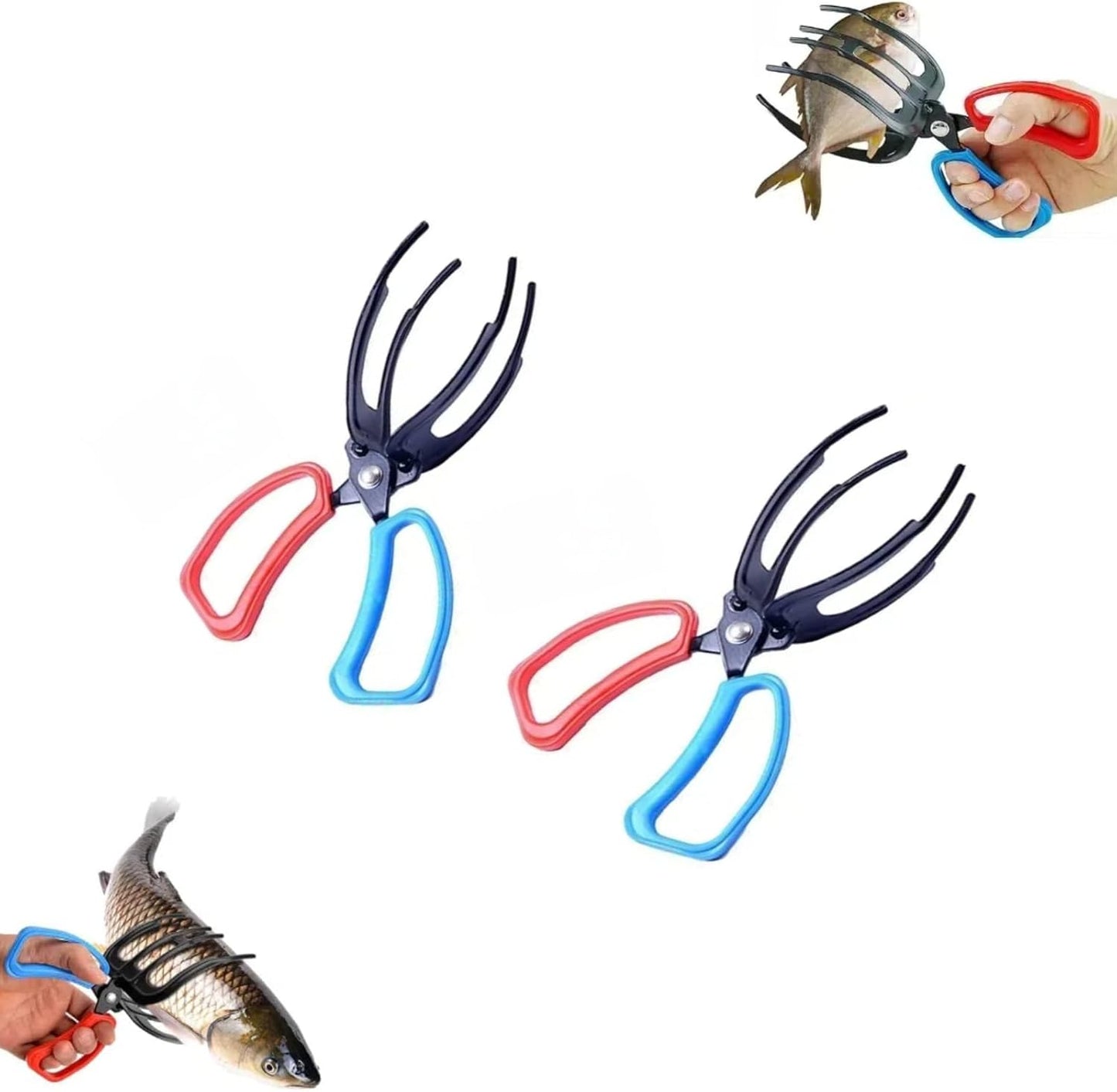 3 Claw Fish Gripper, Multifunctional Three Teeth Fishing Pliers Anti-Slip Fish Claw Gripper, Metal Fishing Pliers Gripper Catch Fish Control Clamp, Fishing Accessories