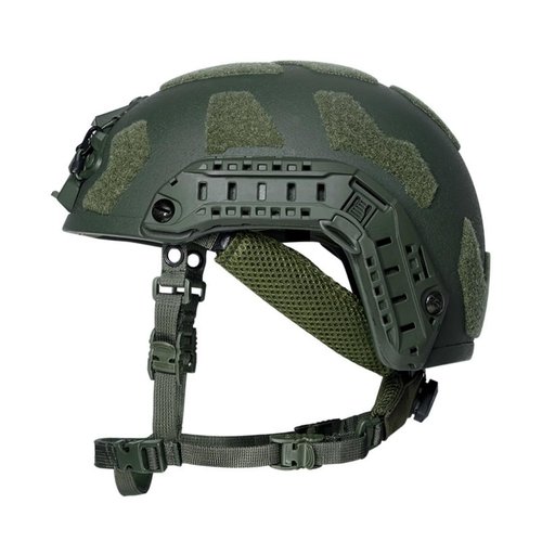 OD Level IIIA Super High Cut OPS Fast SF Tactical Helmet with Accessory Mounts (L 57-60CM)