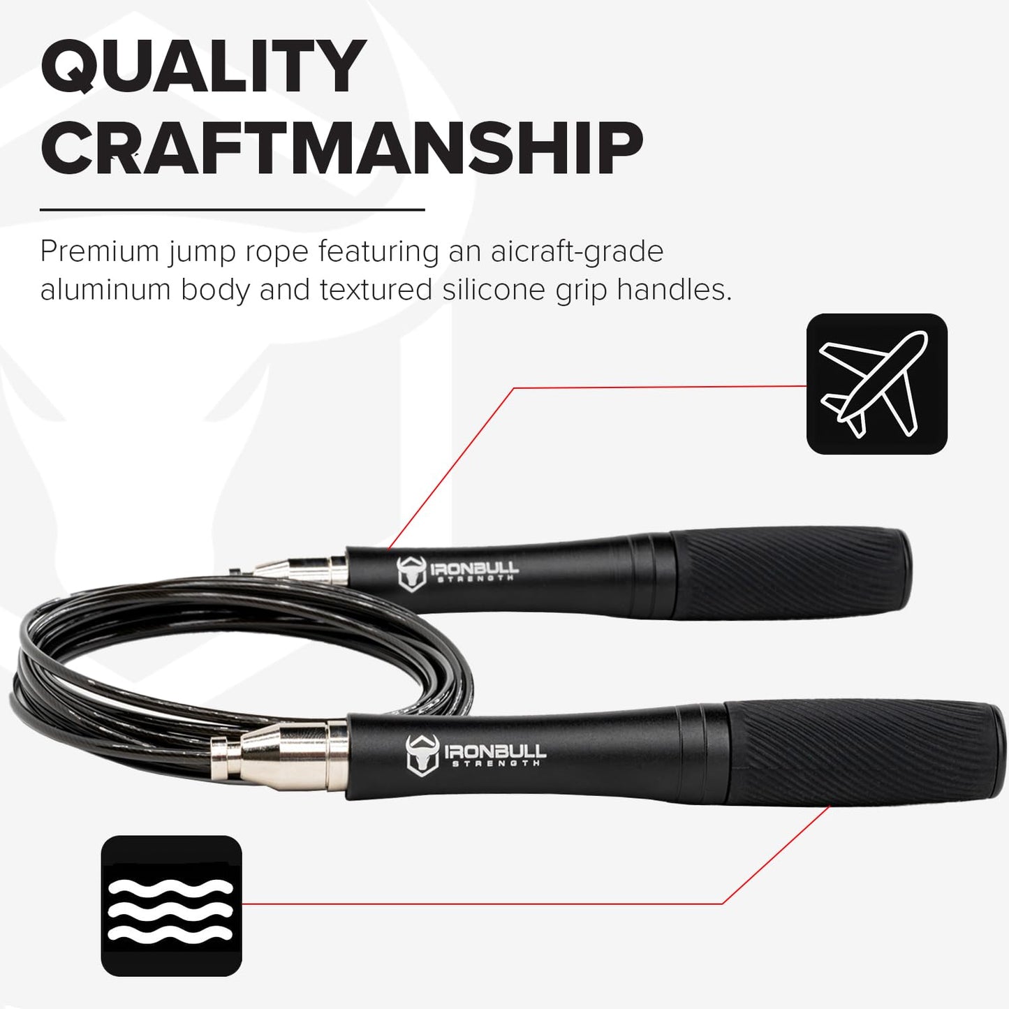 Jump Rope for Men & Women - Ultra-Fast, High Speed Jump Rope - Self-Locking Screw-Free Design with Aluminum Handles and Silicone Textured Grips - Precision Engineered for Maximum Performance - Skipping Rope for Workout Fitness, Cross Training & Home Exerc