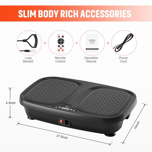 Vibration Plate Exercise Machine - Weight Loss & Toning for Cardio Fitness Home Gym Fitness Equipment for Lymphatic Drainage and Weight Loss Whole Body Workout Shaping