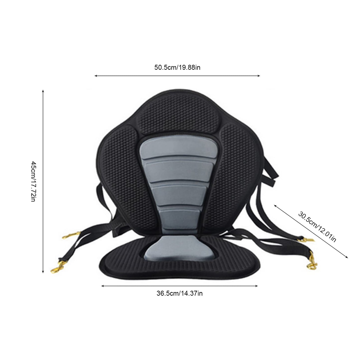 Kayak Seat Deluxe Padded Canoe Backrest Seat Sit Canoe SUP Seat Fishing Boat Seats with Back Support & Storage Bag for Kayaking Canoeing Rafting Fishing