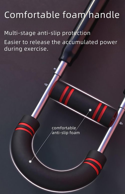 Twister Arm Exerciser,80-110lb Adjustable Spring Workout Bar, Forearm Triceps Chest Enhanced Exercise Strengthener,Portable Home Fitness Equipment, Detachable Design Fitness Anywhere (RED)