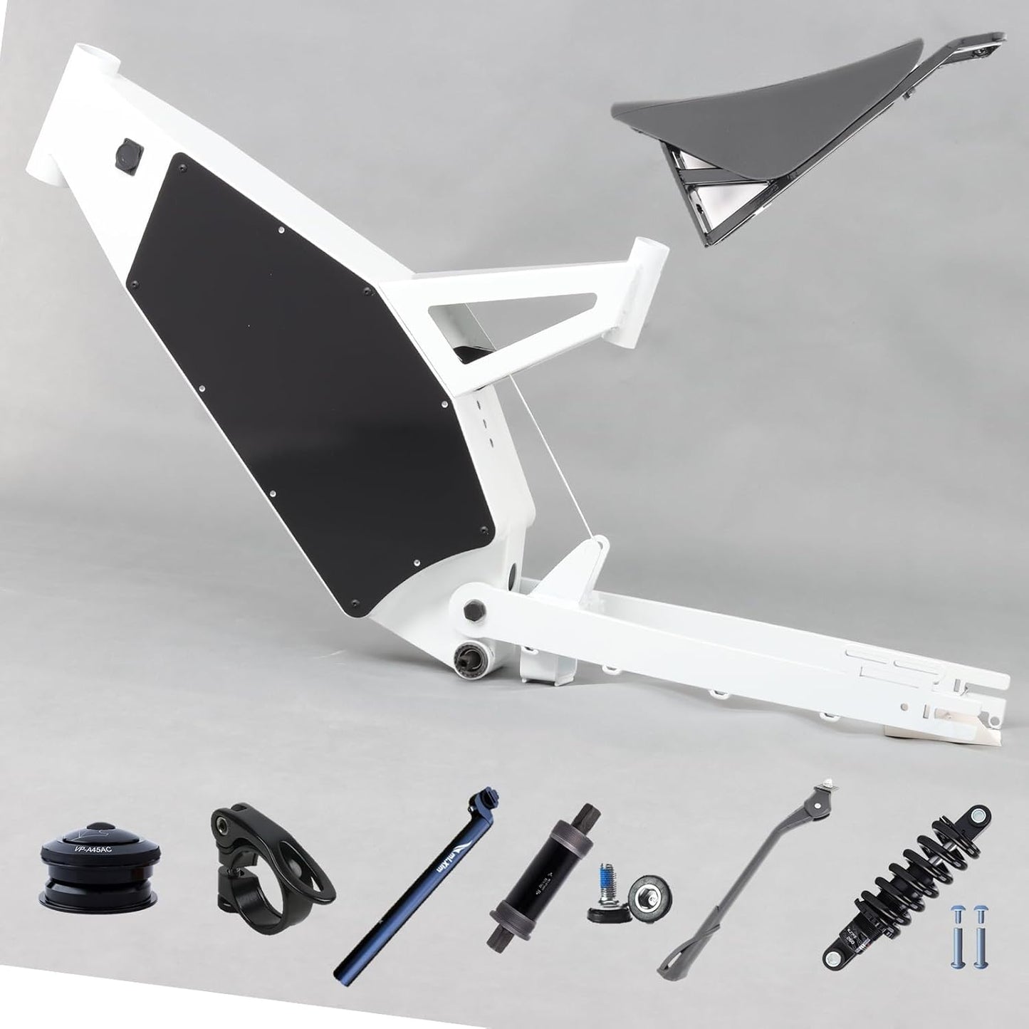 KEYU F6 DIY Ebike Frame Ebike Full Suspension Frame Rear Drive Motor Electric Bike Frame Ebike Frame Kit Enduro Ebike Frame Kit