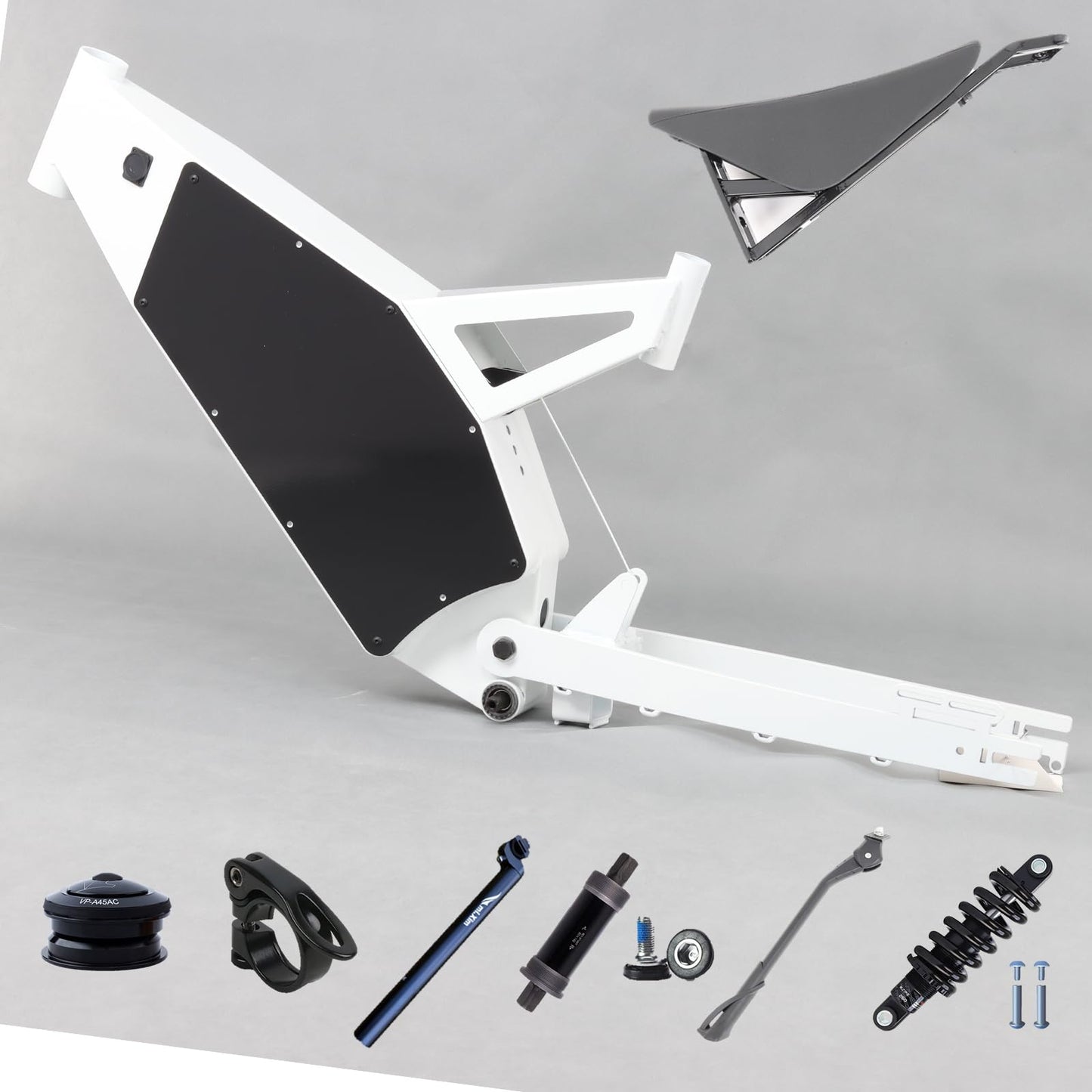 KEYU F6 DIY Ebike Frame Ebike Full Suspension Frame Rear Drive Motor Electric Bike Frame Ebike Frame Kit Enduro Ebike Frame Kit