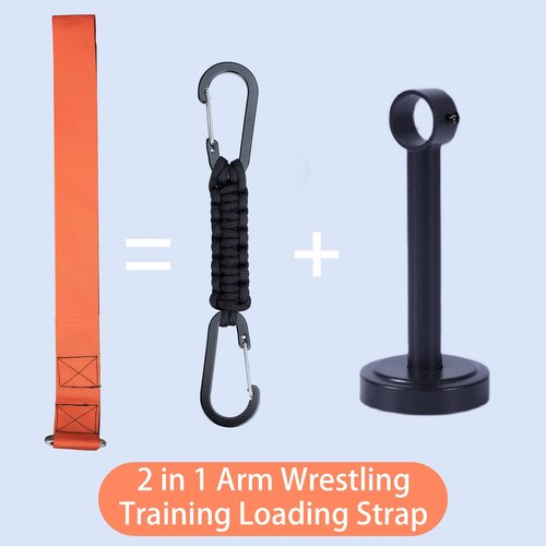 Arm Wrestling Training Loading Strap, Ideal for Wrist Forearm and Biceps Workouts Muscle Strength Workouts Tools Suitable for Home and Gym Training for 1-2 inches Barbell Plates