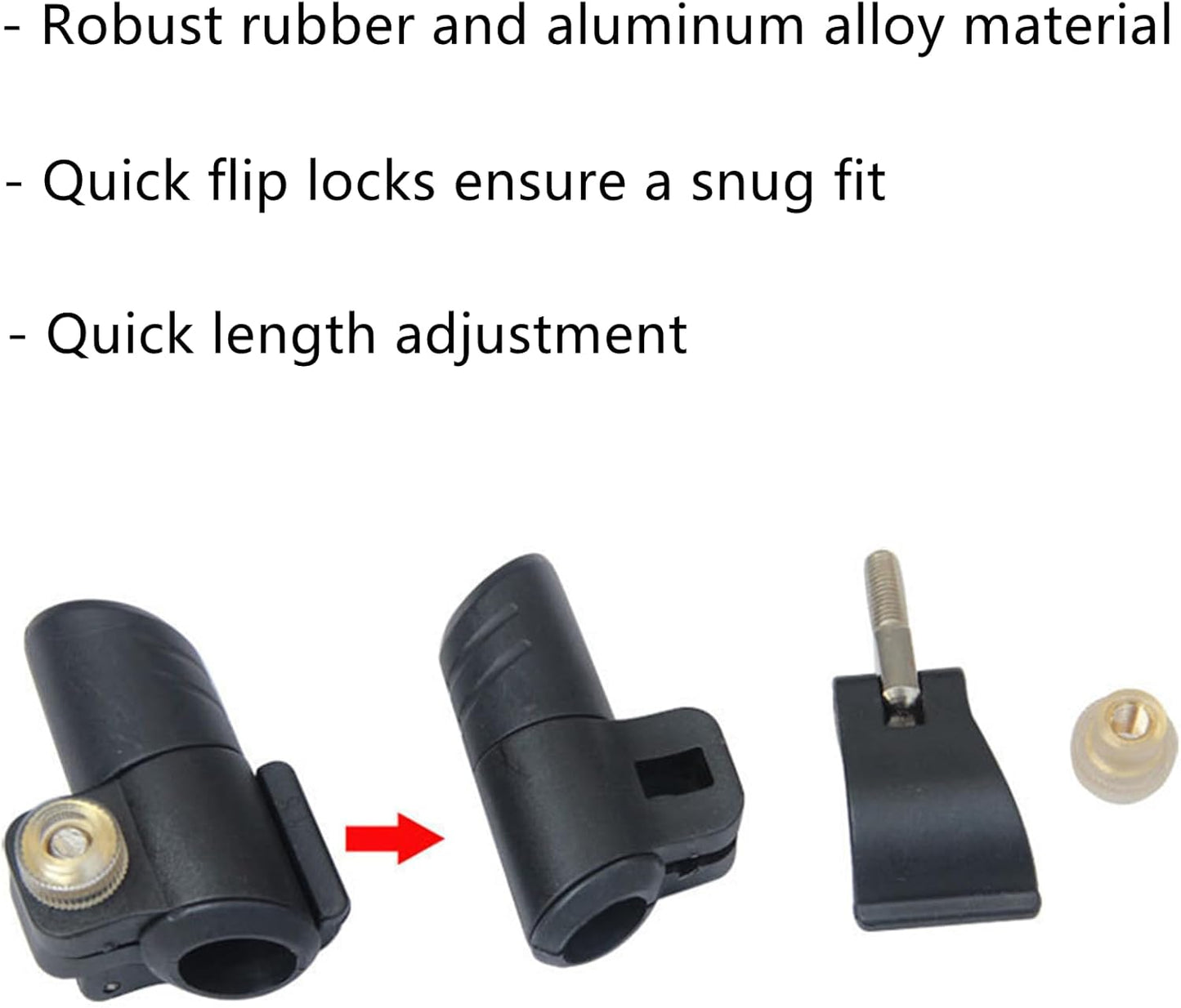 3 Pcs Hiking Poles Lock, Quick Release Flip Lock Fastener Buckle Clip with Nut Screws for Hiking Pole Walking Stick Camping Mountaining Backpacking Outdoor Repair Spare Parts,18mm/16mm/14mm