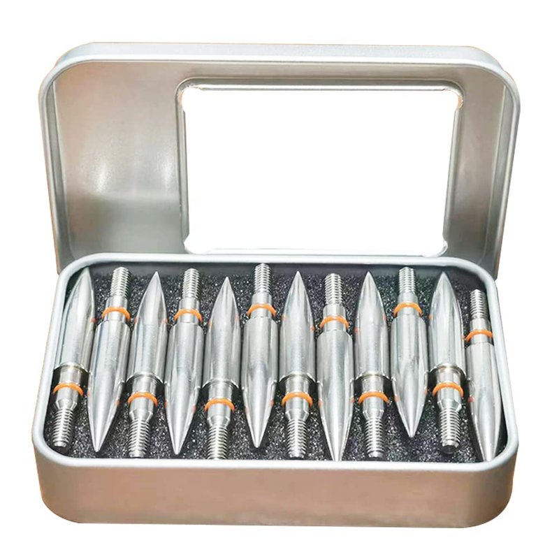Field Points arrowheads 150 Grains Archery Field Points, 9/32" Stainless Steel Screw in Archery Field Tips and Broadheads (1 Dozen 12 PCS)