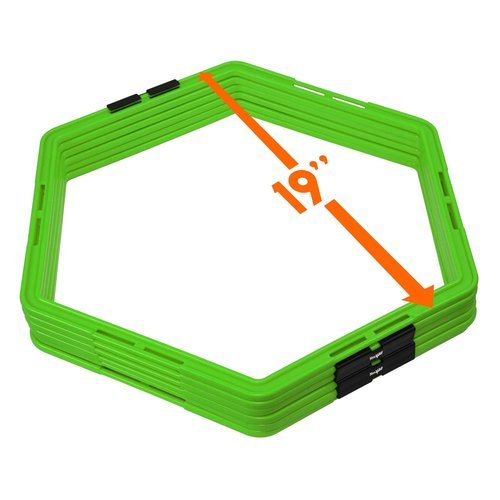 Yes4All Agility Hex Ring - Green Neon - 6 Rings