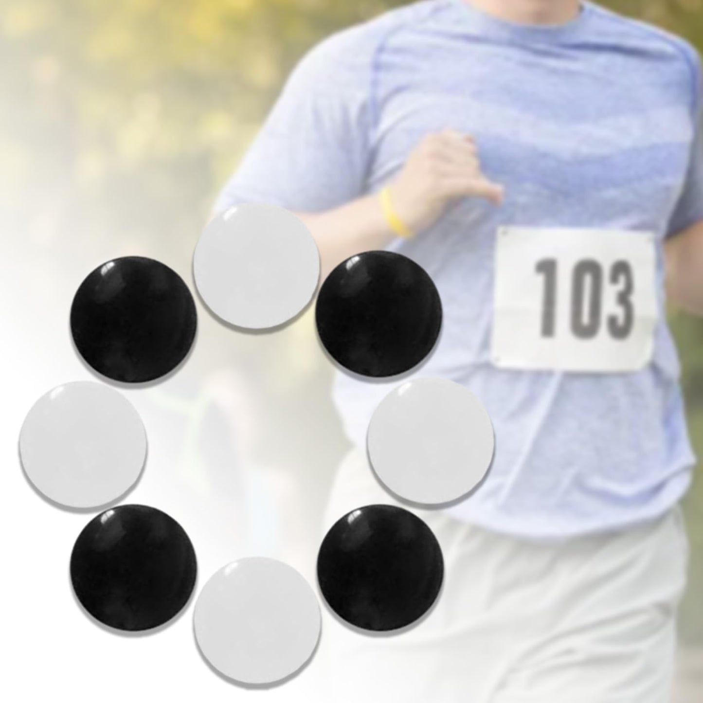 8Pcs Marathons Race Number Magnetic Race Bib Holders Running Fix Clips Buckle for Running Waist Packs Sports and Outdoor