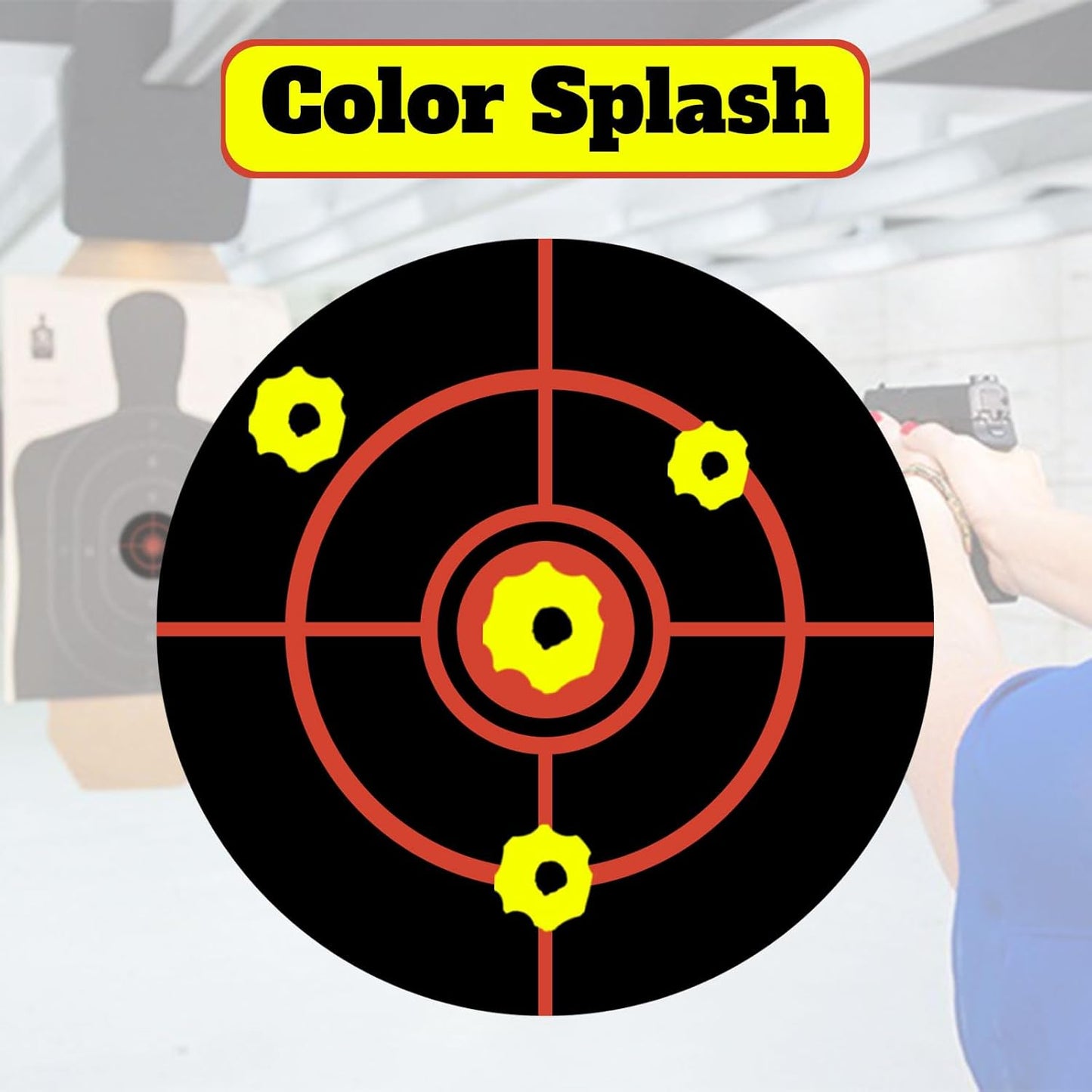 3 Inch/4 Inch Splatter Targets, Adhesive Shooting Target Stickers for BB Gun, Pellet Gun, Airsoft, Pistol, Rifle Shooting Practice (200/250/400/500Pack)