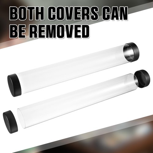 Barydat 4 Pcs Playmat Tube Round TCG Artwork Tube 16.14 Inch Playmat Case for Card Game Storage Toy Card Play Mat Clear Play Mat Tubes for TCG Gaming, Easy in and Out Design