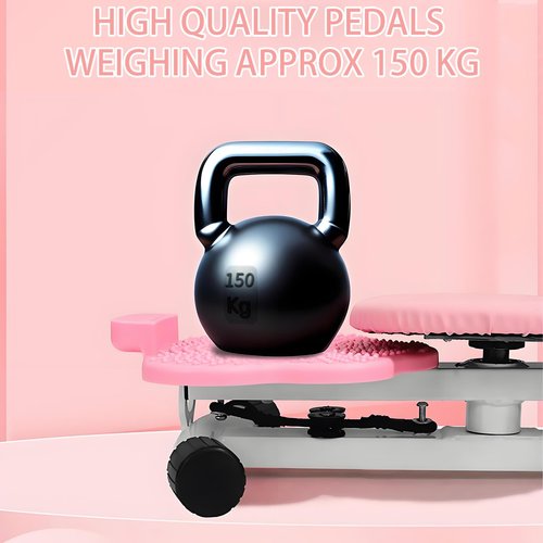 Waist Twisting Machine With Resistance Band - 360° Rotating Waist Twister Board For Core Workout Abdominal Fat Loss, Noiseless Ab Twister Machine, 330 Lbs Weight Capacity Gym Equipment (Pink)