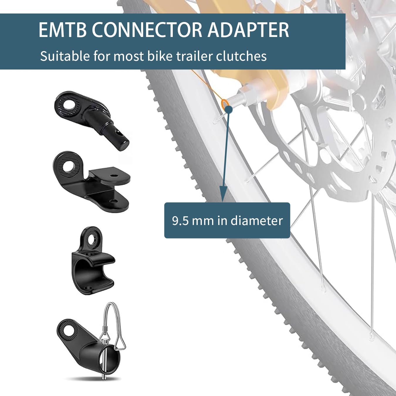 kelingsi Bicycle Trailer Hitch Adapter,Adjustable M12x1.0/1.5/1.75 Thru Axle (160-178mm),304 Stainless Steel & Aluminum for Cyclists with Bicycle Trailers and Thru Axle Bikes(1.75/160-178)