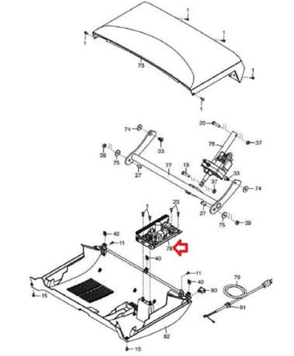 Hydra Fitness Exchange Lower Motor Control Board Controller MFR-ZC0549 399612 Works with Treadmill