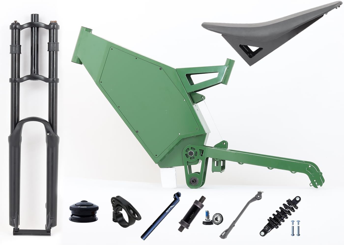 KEYU F2 DIY Ebike Frame Ebike Full Suspension Bomber Frame Electric Bike Frame Ebike Frame Kit Enduro Ebike Frame Kit