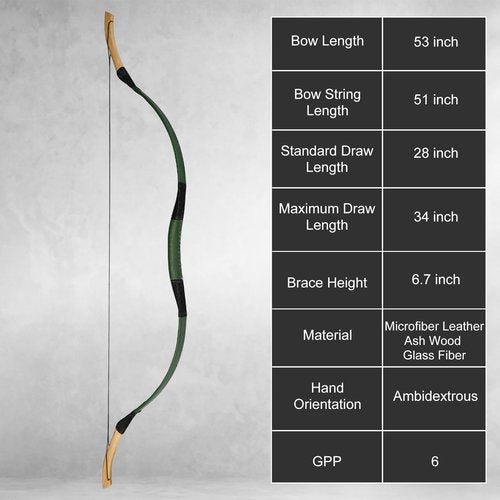 AF Archery Turkish Recurve Bow, 53" Traditional Horse Bow, Mounted Archery and Precision Shooting,Suitable for Entry Into Adults Youth Beginners Enthusiasts and Hunting, 30lbs