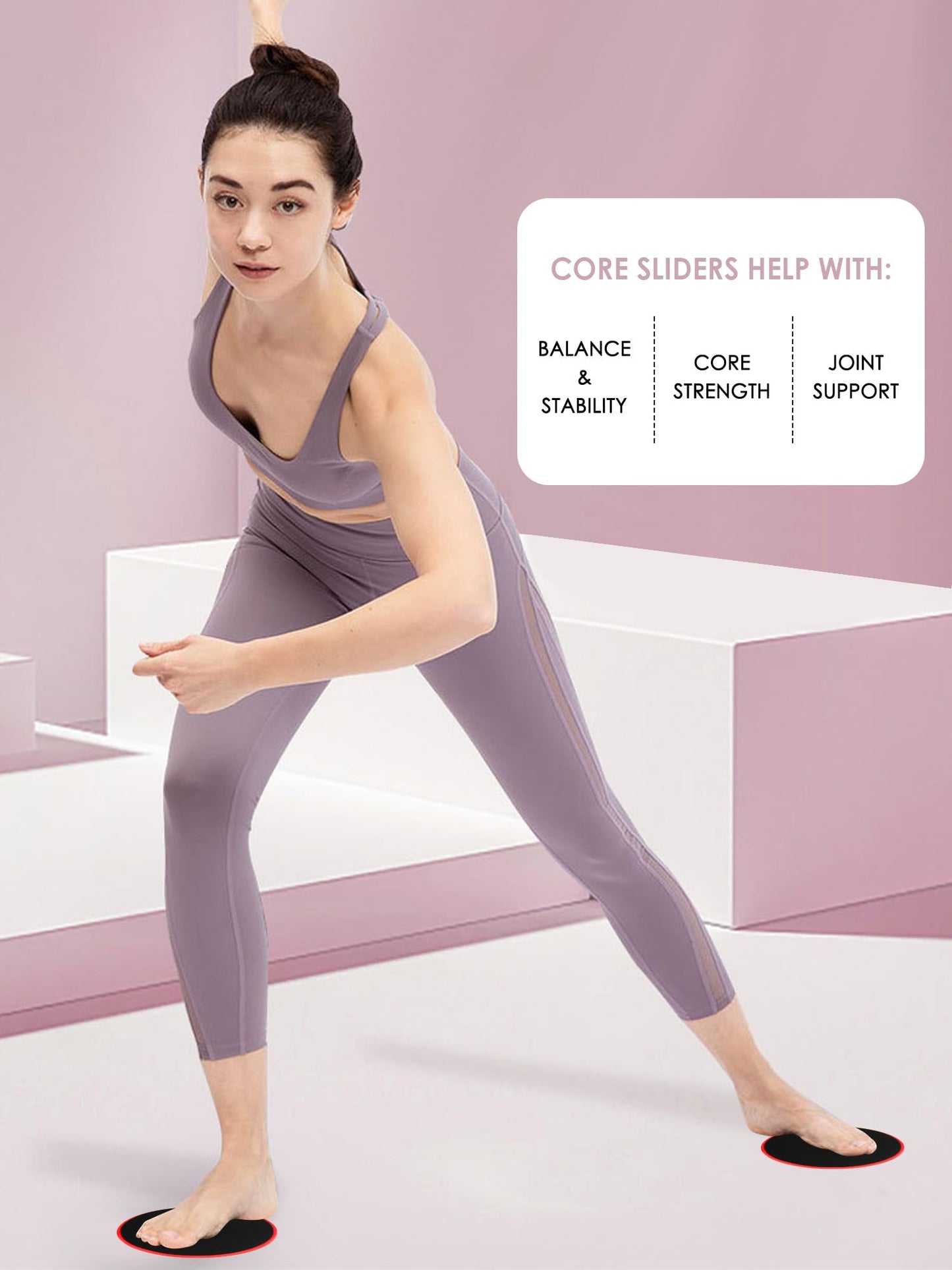 2PCS Dual-Sided Core Sliders, Exercise Gliding Discs – Core Sliders for Smooth and Effective Workouts, Full-Body Training, Fitness Equipment for Home and Gym Use