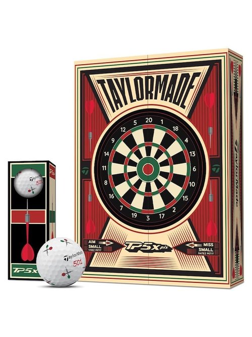 Taylormade Tp5x Pix Hot Shot Golf Balls Tp5x 12-Ball Pack White/Red