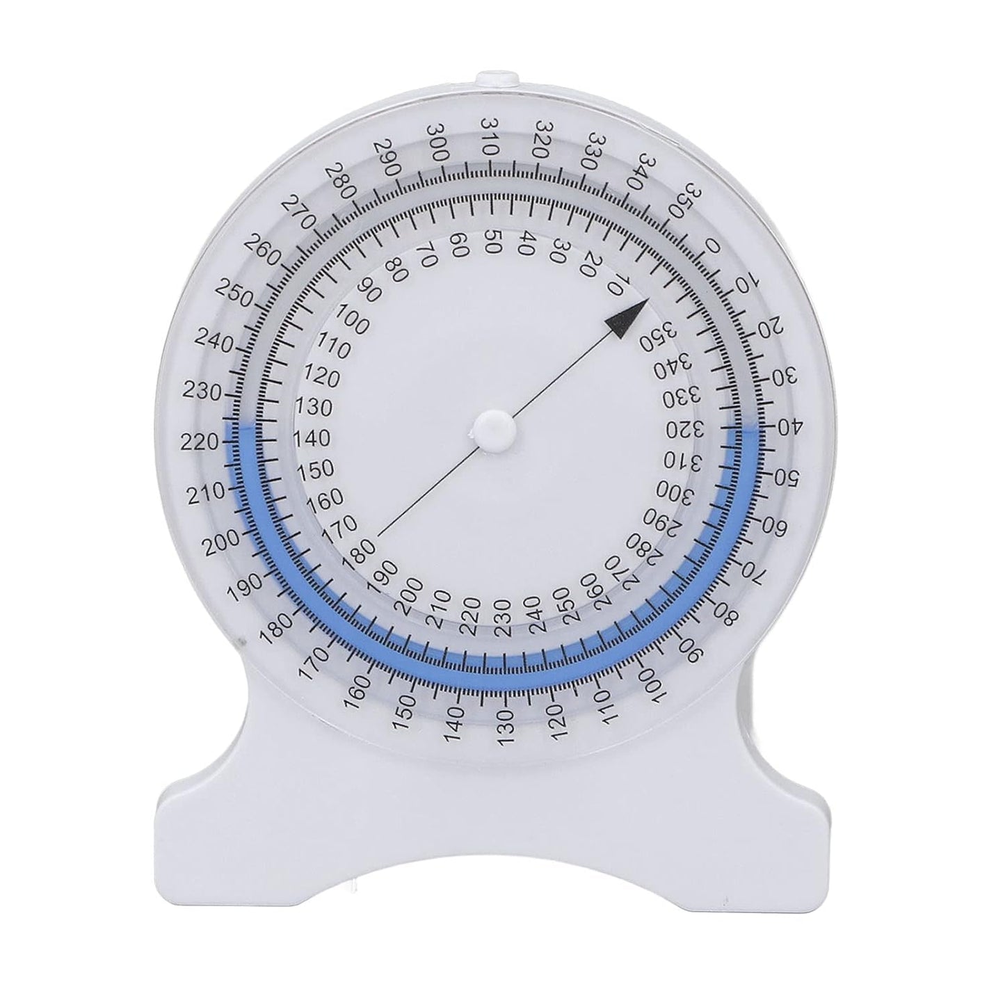 Inclinometer, Bubble Good Sealing Non Leak Clean Physical Therapy Inclinometer 0 to 360 Degree Measurement for Range of Motion Measurement (Blue)