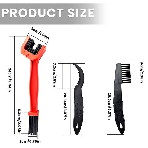 5 Pcs Bike Chain Cleaner Kit, Bike or Motorcycle Chain Washer, Bicycle Chain Cleaning Brush Tool, Bike Cleaner Scrubber Gear Brush Maintenance Tools, Motorcycle Washer Cleaner Brush