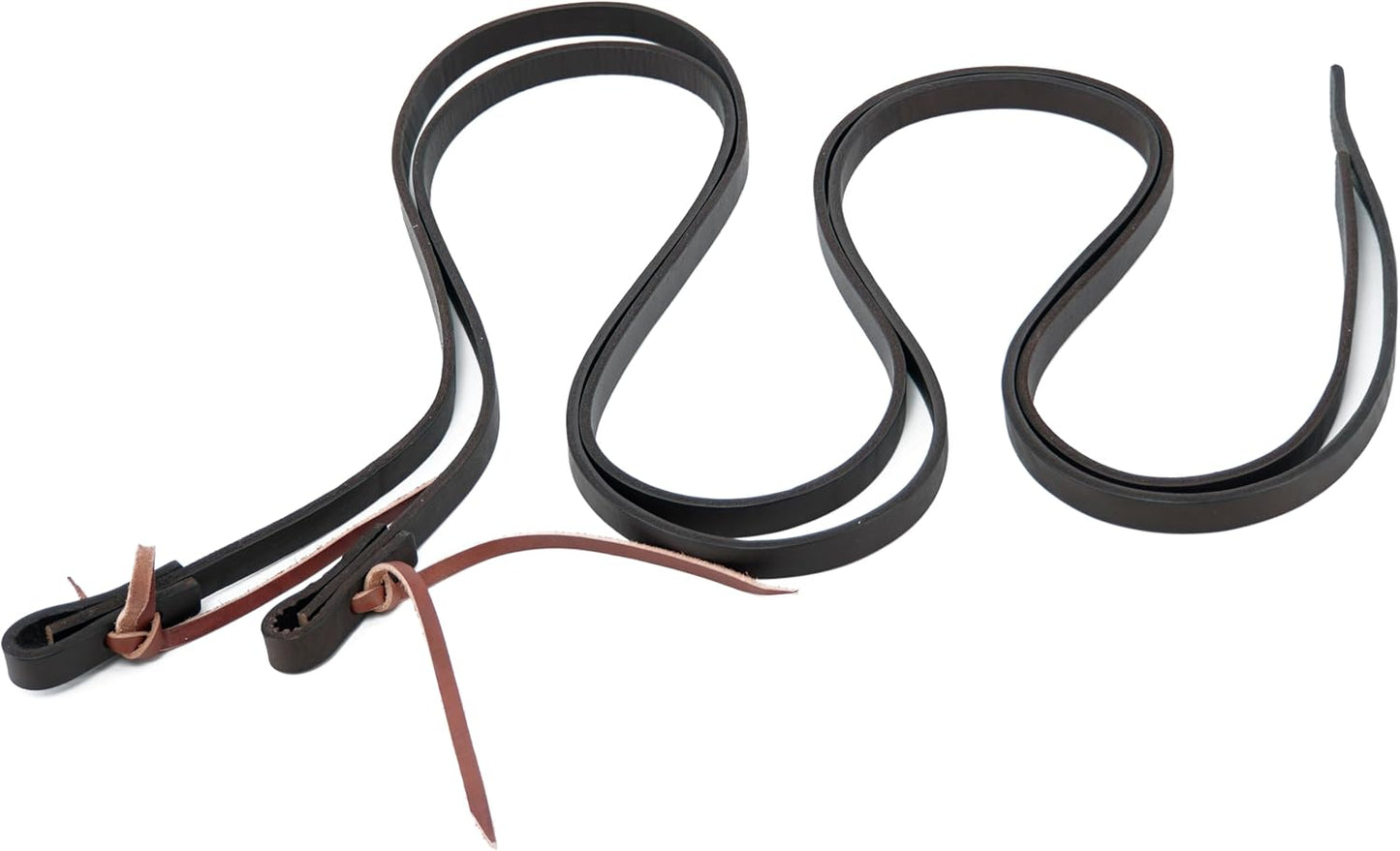 Jeereal Leather Split Reins, Heavy Oil Weighted,Broken in,Supple Ranch Reins for Western Horse ProTack, 5/8" x 7'