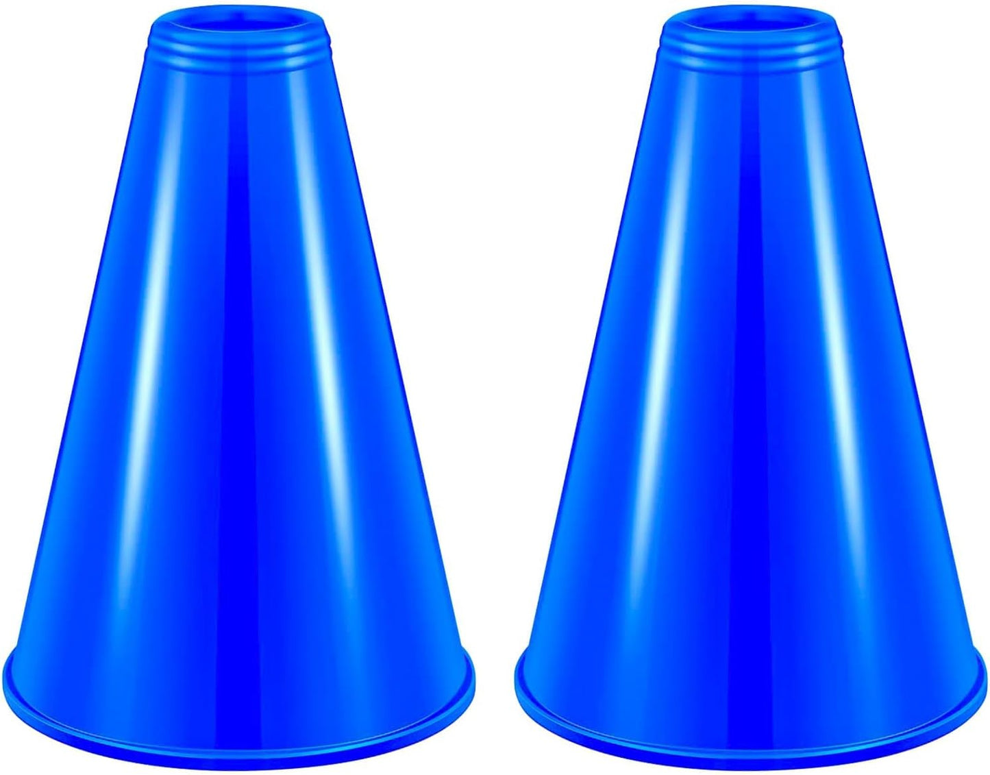 2 Pcs White Plastic Cheer Megaphone for DIY Party Accessory for School Outdoor Activities Party Favors Sports Match Game (White)