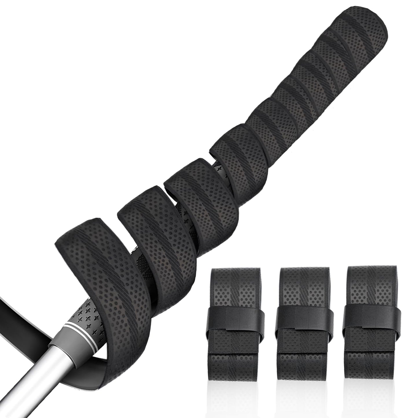 3 PCS Golf Grip Wrapping Tapes, 1 x 40 inch Black Golf Club Grip Tape, Provides Excellent Feeling and Control