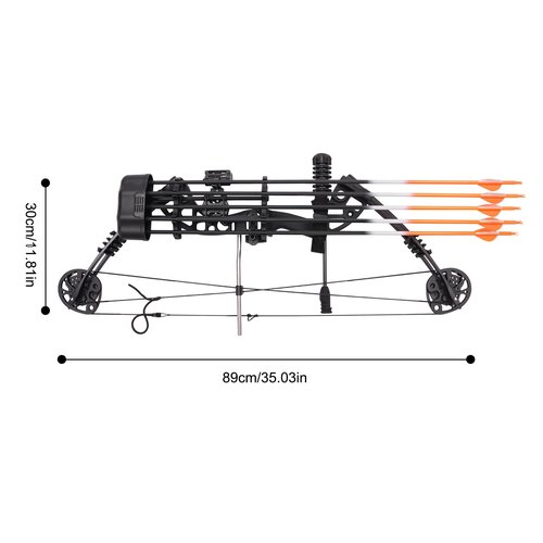 Compound Bow Kit, 30-60 Lbs Draw Weight Adjustable Archery Hunting Bow, Compound Bow Arrow Set with 12 Arrows, Archery Accessories Tool Kit for Outdoor Competition, Sports Game Practice