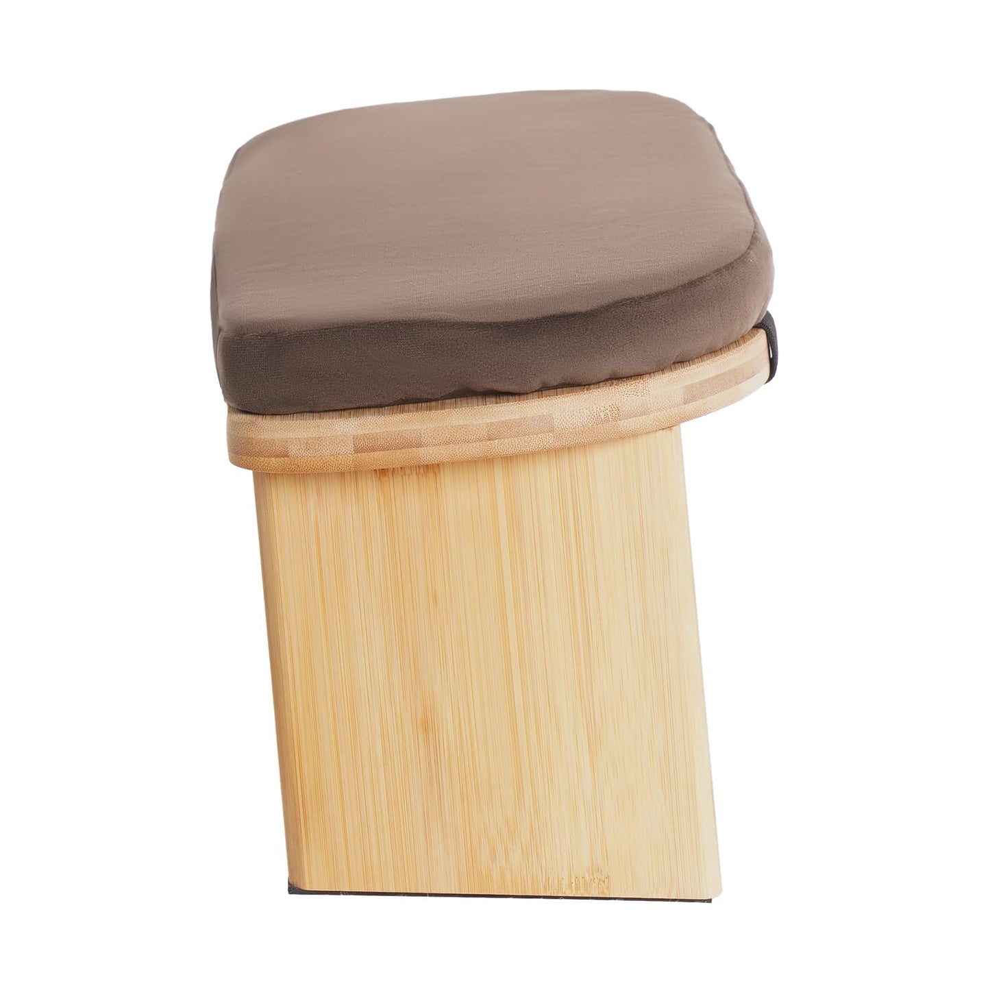 KeruRome Meditation Bench Folding Bamboo Meditation Stool with Velvet Cushion & Carry Bag, Travel Meditations Seat, Comfortable Folding Kneeling Stool Chair for Mindfulness, Zen Practice Coffee