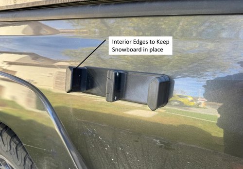 Magnetic Car Mount for Ski, Snowboard and Fishing Rod, TPU Material, N52 Neodymium Magnets, USA Made