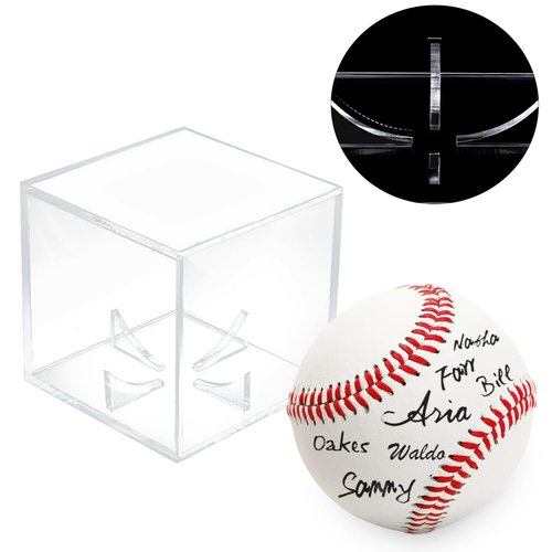 Acrylic Baseball Case for Display, UV Protected Baseball Display Cube, Autographed Baseball Clear Display Case, Baseball Display Case for Memorabilia Baseball (1 PC)