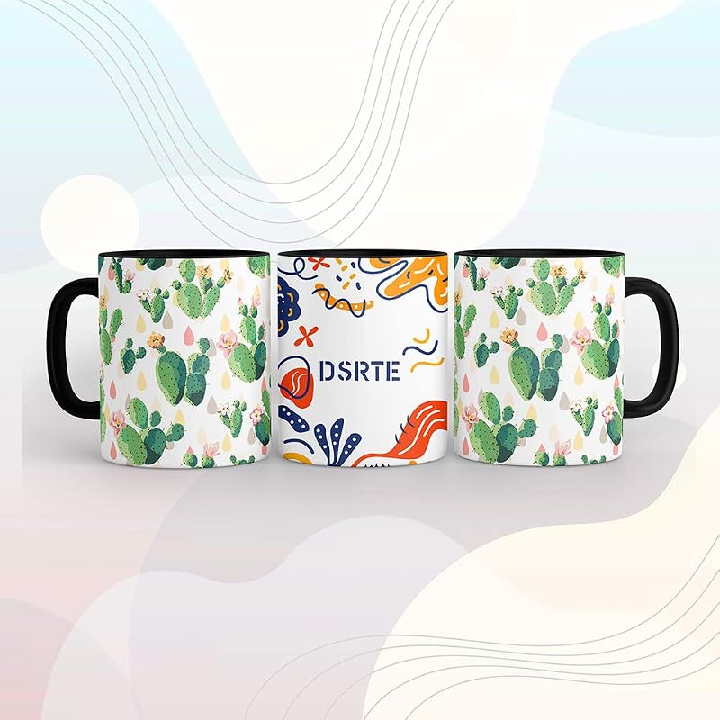 11oz Sublimation Mugs Set of 12 with Black Handle & Inner - Ceramic Coffee Cups for Cricut Mug Press