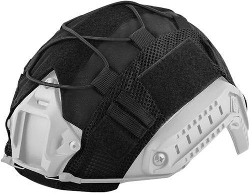 Tactical Helmet Cover Airsoft Helmet Cover for Fast Helmet Paintball Games Military Size M/L (Black)