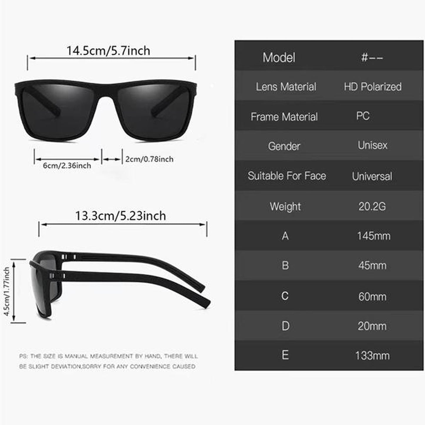 Paleshy 6-Pack Polarized Sunglasses for Men & Women, Classic Lightweight UV400 Protection for Driving Cycling Fishing Golf Baseball Outdoor, All Face Shapes