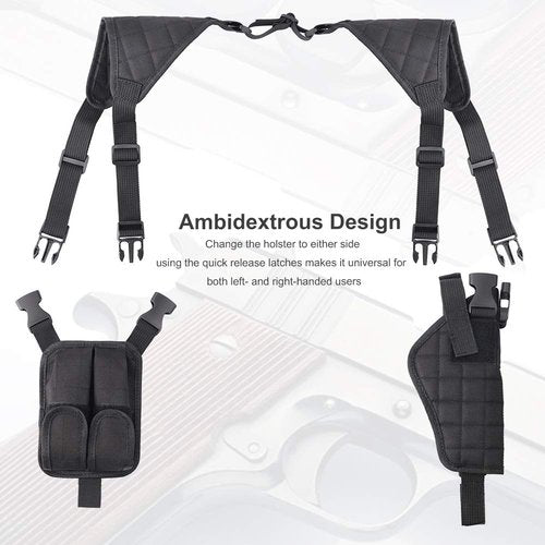 Shoulder Holster Xaegistac Airsoft Holsters General Vertical Gun Holster Adjustable for Most Kinds of Pistols (Black)