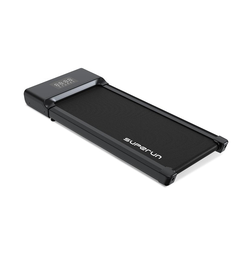 Superun SupeRun Under Desk Treadmill, Walking Pad, Portable Treadmill with Remote & APP Control and LED Display, Quiet Walking Jogging Machine for Office Home Use (Black02)