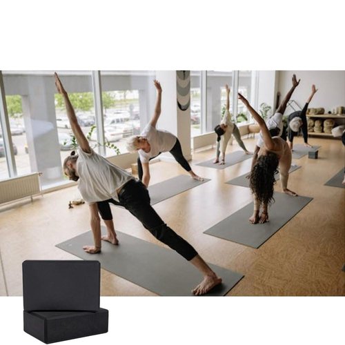 Yoga Blocks 2 Pack, Lightweight Premium EVA Foam Yoga Blocks, Non Slip Supportive Foam Blocks Yoga Prop Accessories for Yoga, Pilates, Stretching and Meditation, Women Men Yogi Beginners (Purple, 9*6*3 inch)