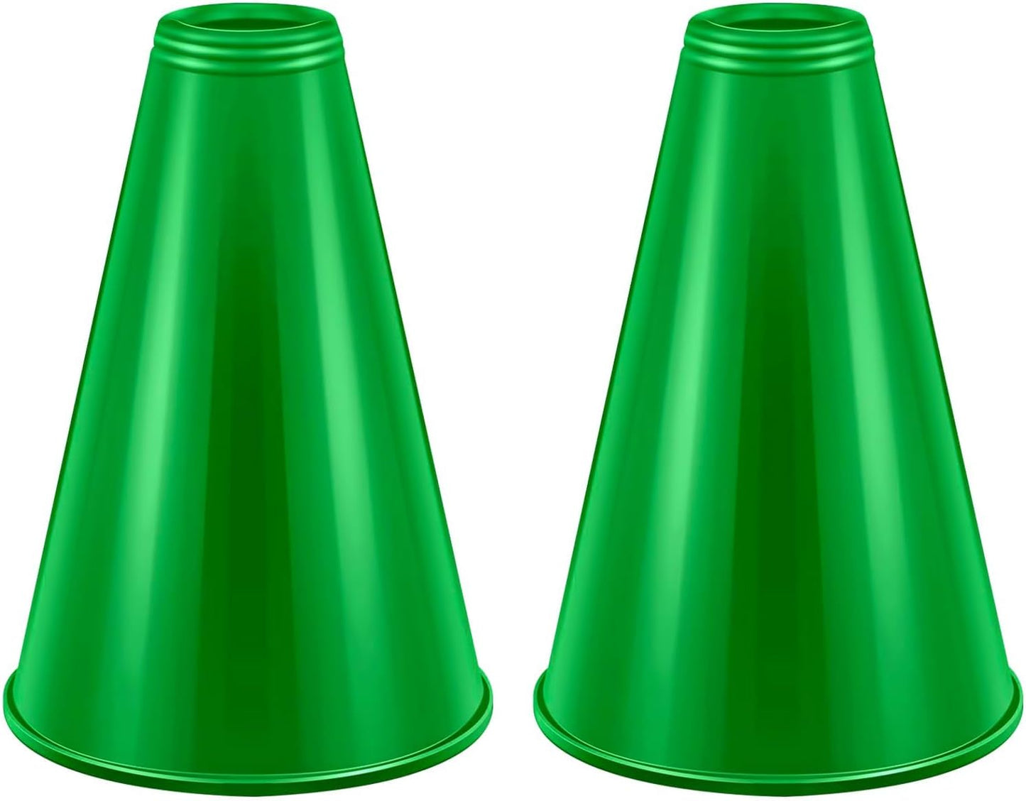 2 Pcs White Plastic Cheer Megaphone for DIY Party Accessory for School Outdoor Activities Party Favors Sports Match Game (White)
