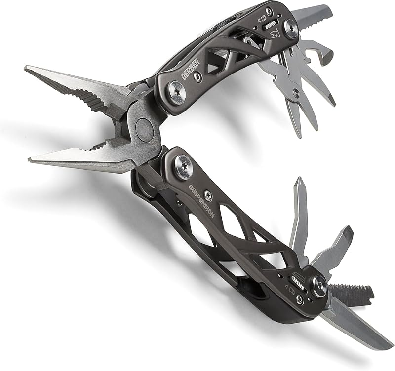 Gerber Suspension NXT 12-in-1 Multitool with Pliers, Knife & Sheath - Grey (Variation: Grey+1)